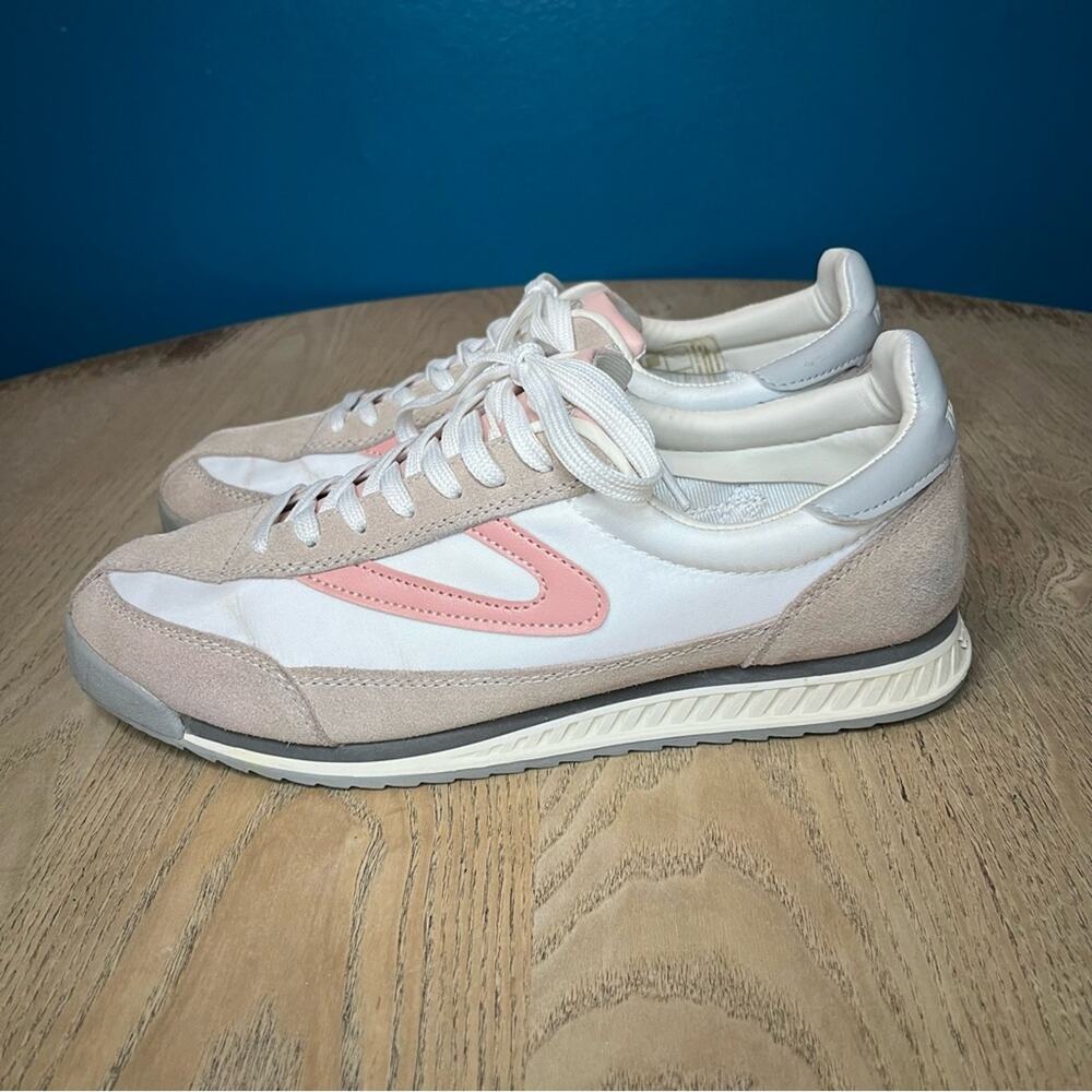 TRETORN Women's Retro Rawlins Casual Lace-Up Sneakers Pink White Size 10 - Picture 4 of 10